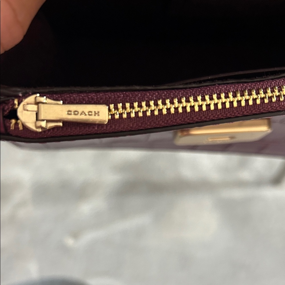 Coach Plum Croc-Embossed Crossbody Bag - Picture 10 of 12